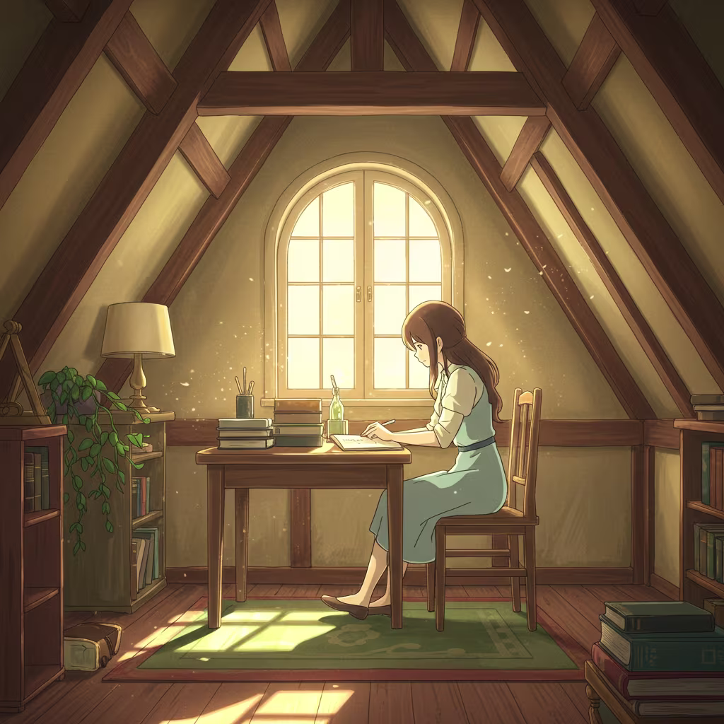 혼자서 외롭게 공부하는 모습